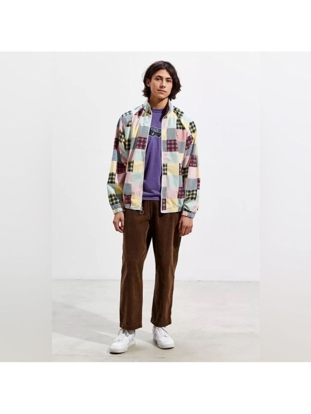 Urban Outfitters UO Madras Print Track Jacket - Picture 2 of 16